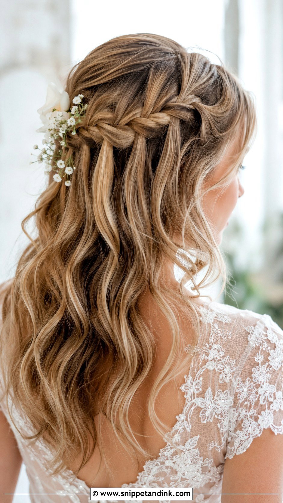 Waterfall Braid - Snippet and Ink - 25 Whimsical Bridal Hair Ideas
