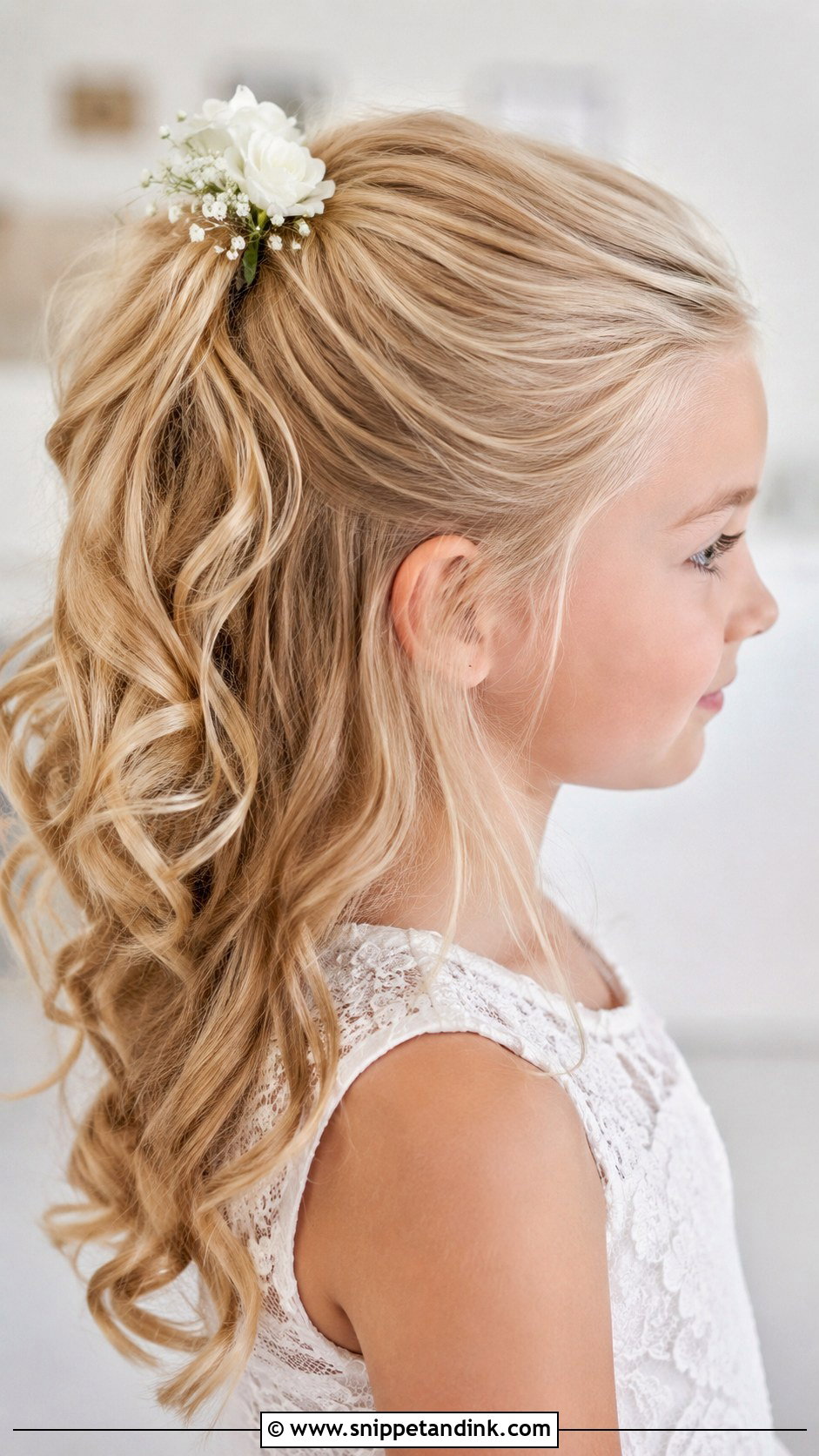 Waterfall Braid - Snippet and Ink - 30 Kids Wedding Hair Ideas