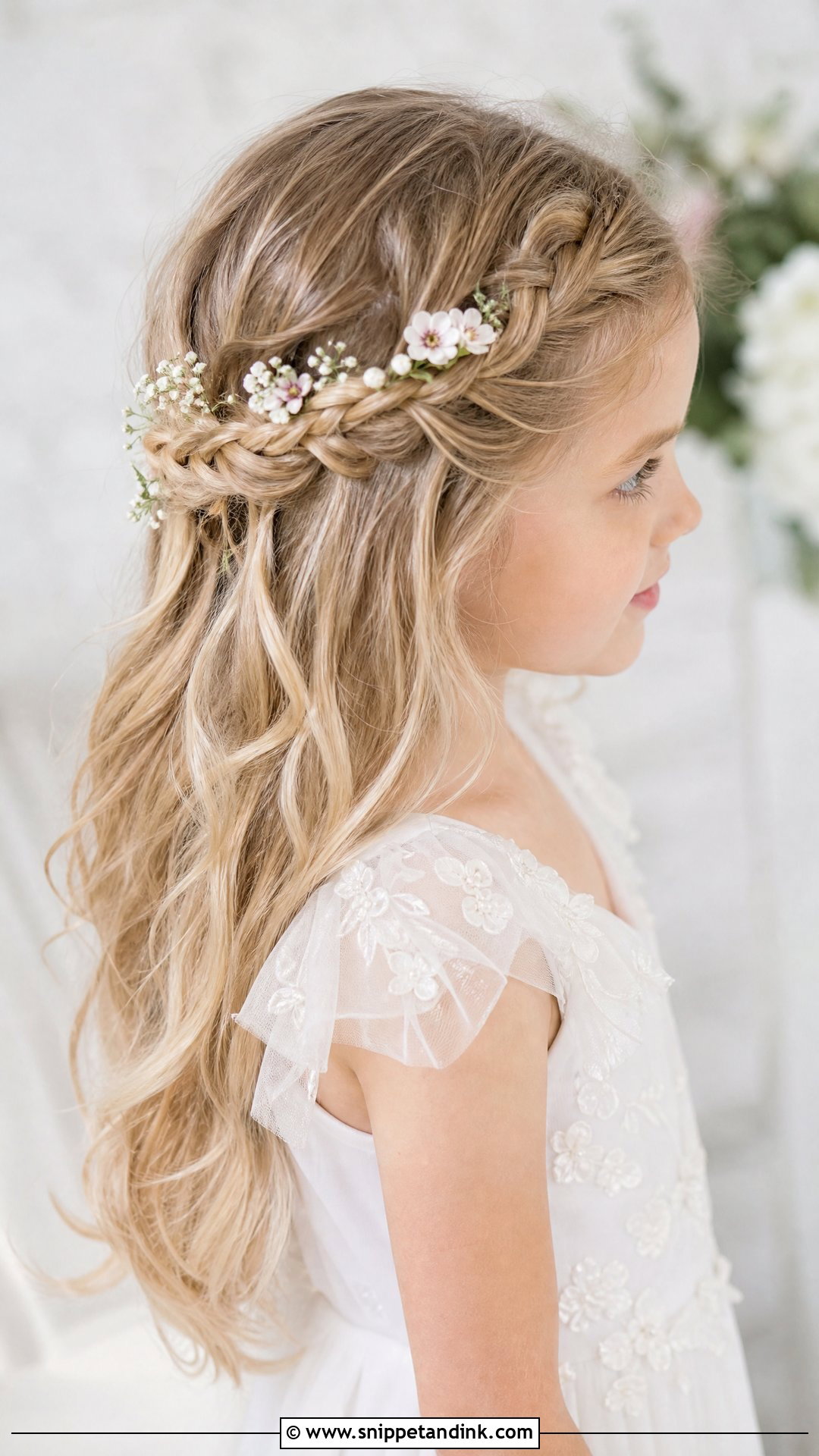 Waterfall Braid - Snippet and Ink - 20 Wedding Hairstyles for Girls
