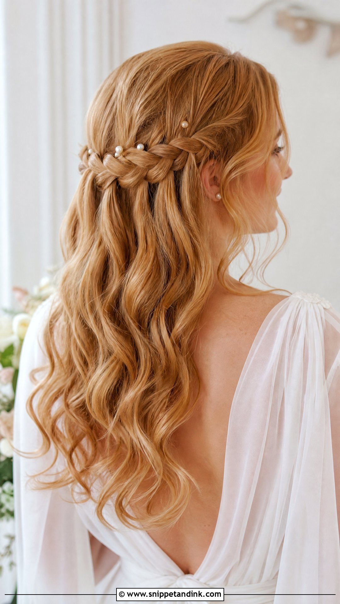Waterfall Braid Bridal Hair - Snippet and Ink - 15 Bridal Hairdos for Long Hair