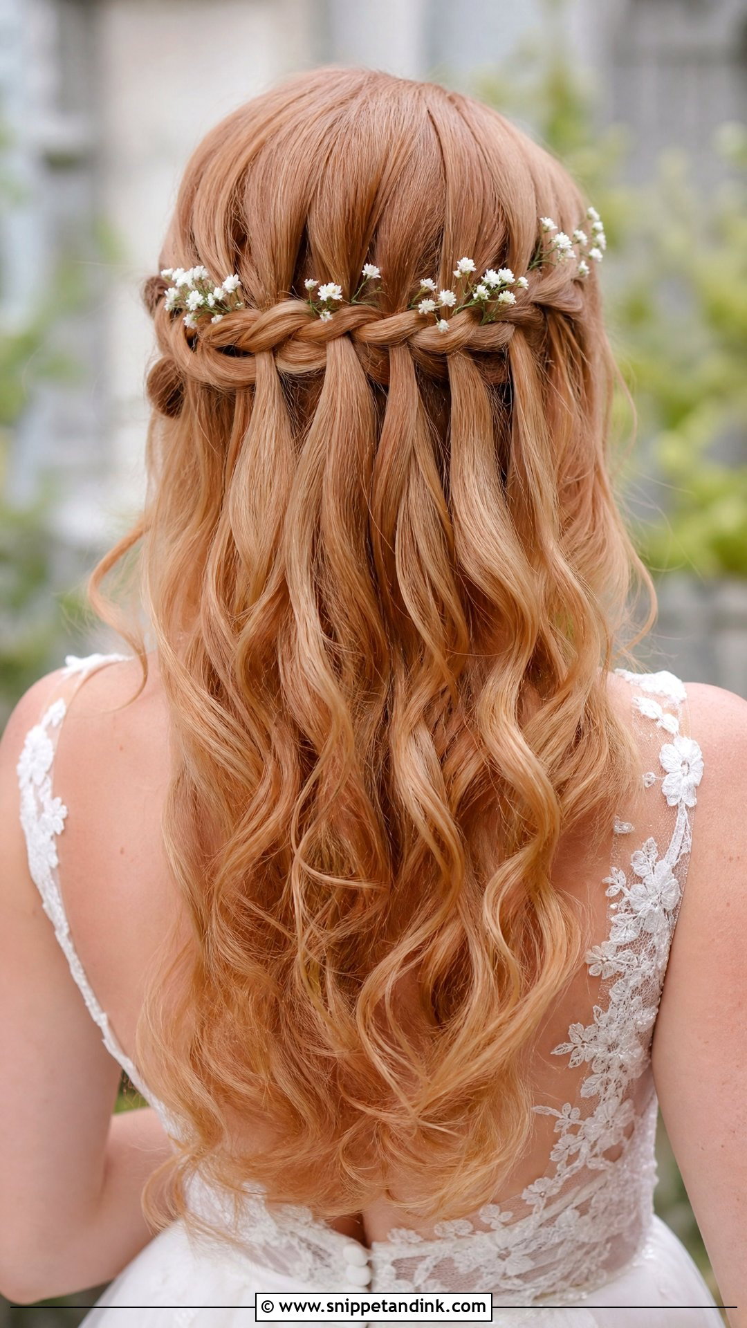 Waterfall Braid Bridal Hairstyle For Long Hair - Snippet and Ink - 15 Easy Bridal Hairstyles for Long Hair