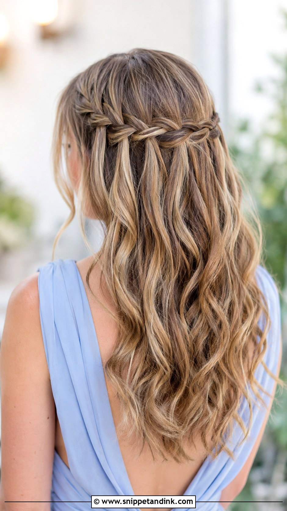 Waterfall Braid Bridesmaid Hair Down - Snippet and Ink - 20 Simple Bridesmaid Hair Down Ideas