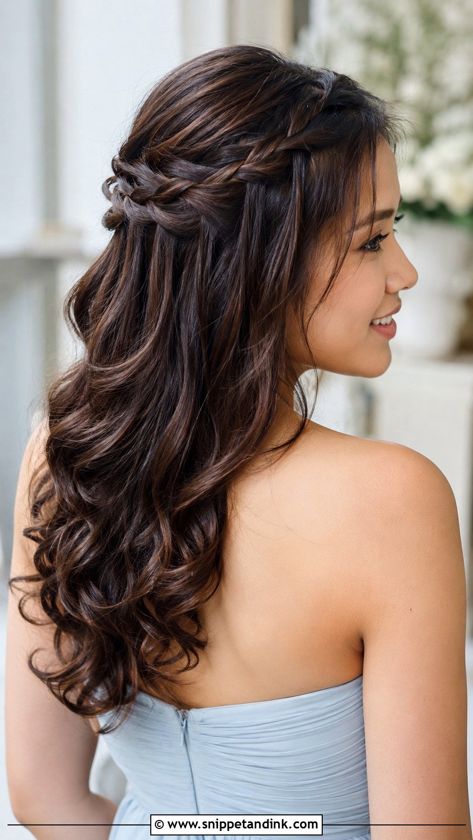 Waterfall Braid Bridesmaid Hairstyle - Snippet and Ink - 20 Bridesmaid Hairstyles Braids