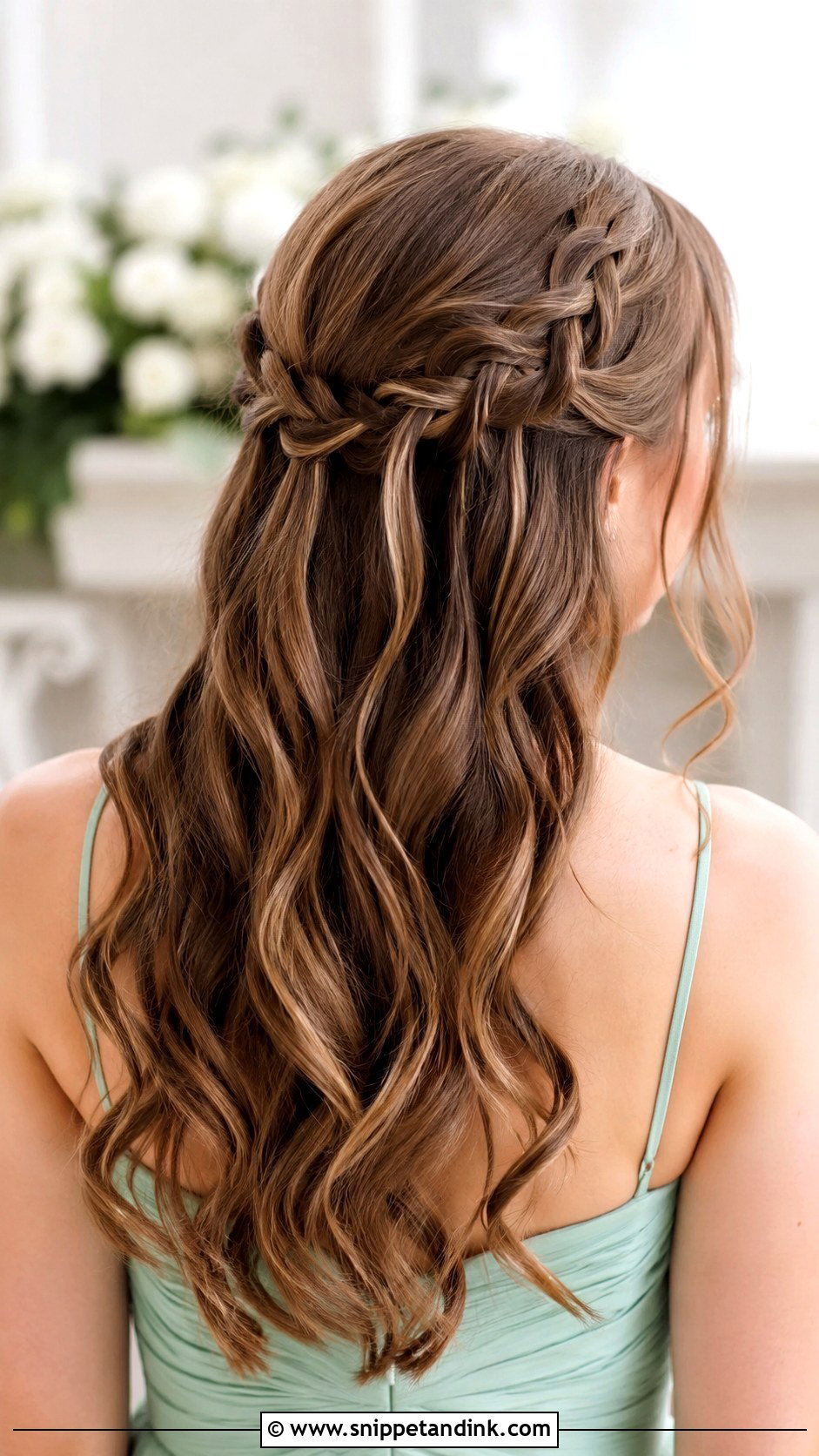 Waterfall Braid Bridesmaid Hairstyle - Snippet and Ink - 25 Easy Bridesmaid Hairstyles
