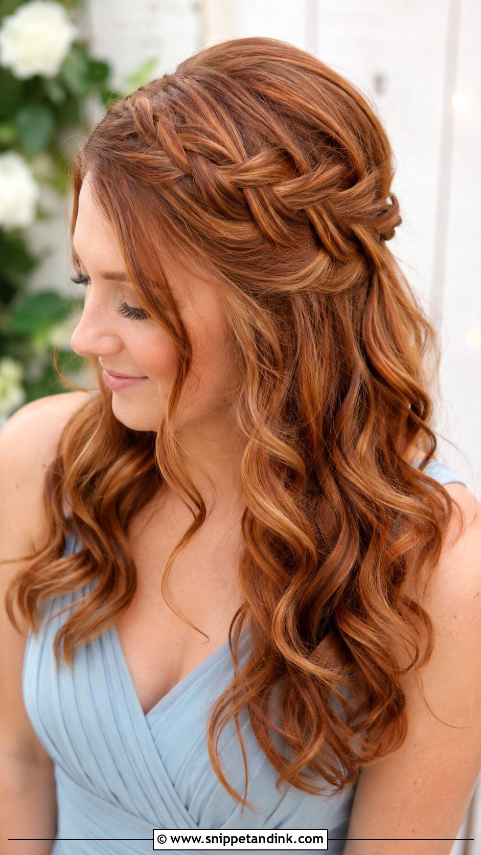 Waterfall Braid Bridesmaid Hairstyle - Snippet and Ink - 30 Bridesmaid Hairstyles for Long Hair