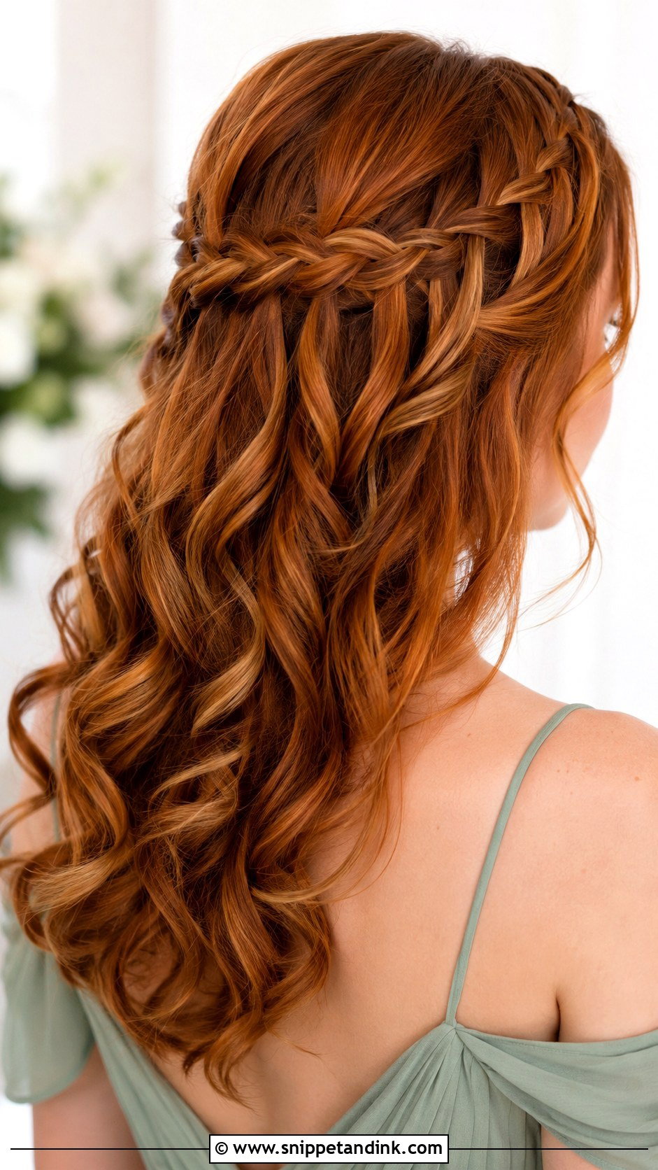 Waterfall Braid Bridesmaid Hairstyle - Snippet and Ink - 30 Hairstyle for Bridesmaid Ideas