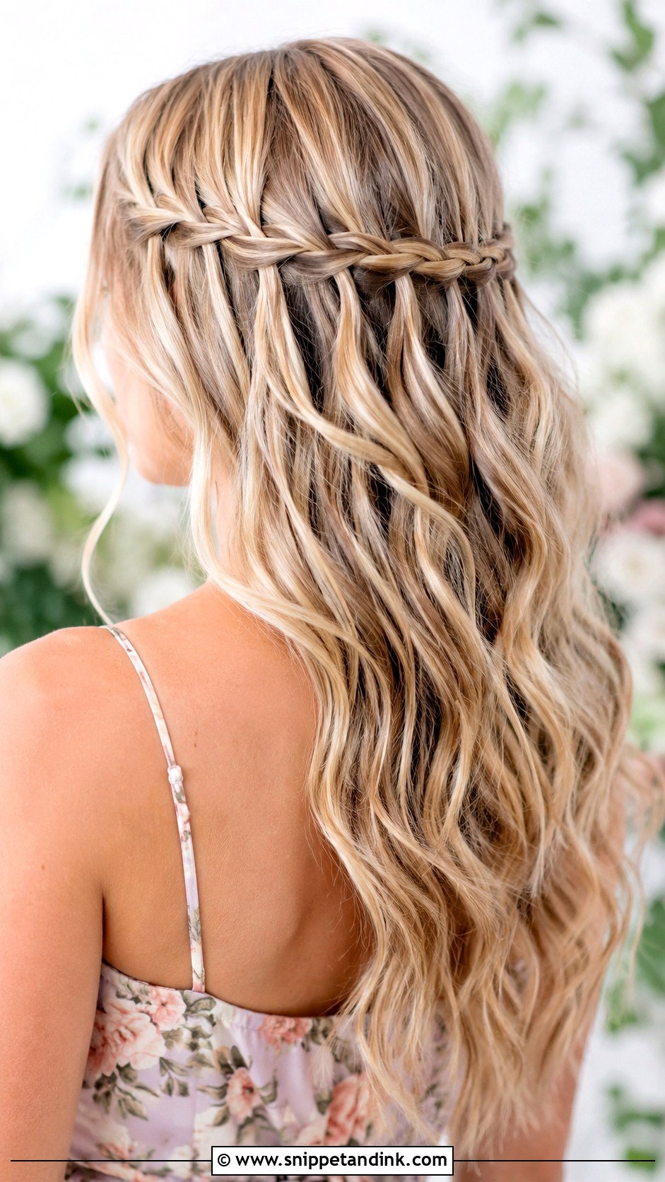 Waterfall Braid Bridesmaid Hairstyle - Snippet and Ink - 30 Hairstyles for Weddings Bridesmaid