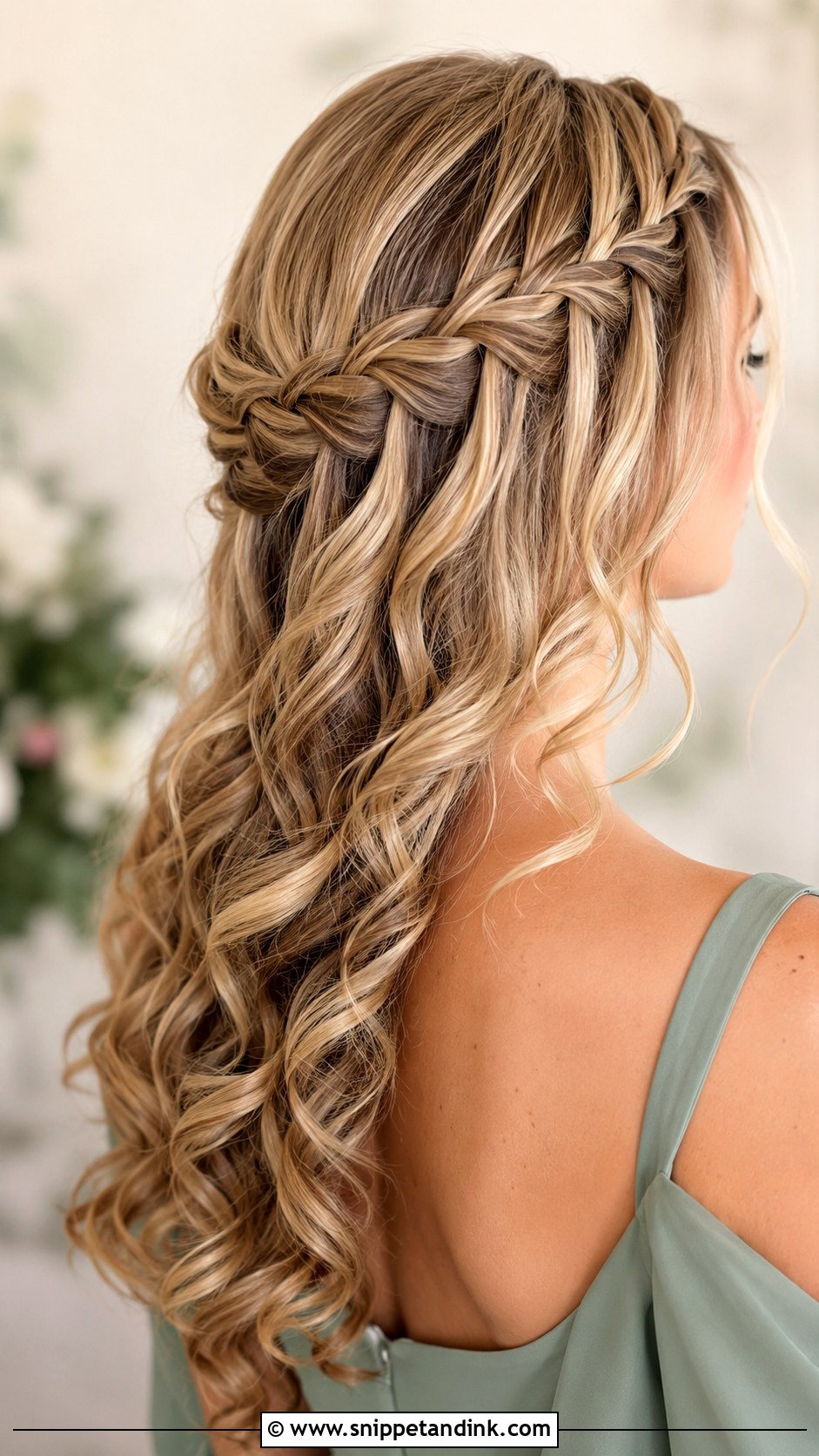 Waterfall Braid Bridesmaid Hairstyle For Long Hair - Snippet and Ink - 25 Bridesmaid Hairstyles Long Hair