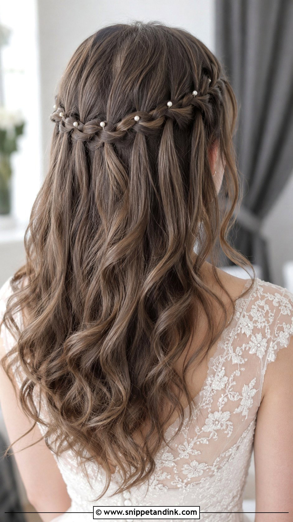 Waterfall Braid Engagement Hairstyle - Snippet and Ink - 20 Bridal Hairstyle for Engagement Ideas