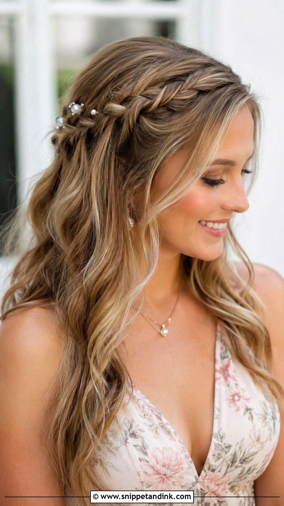 Waterfall Braid Engagement Open Hairstyle - Snippet and Ink - 20 Engagement Open Hairstyles