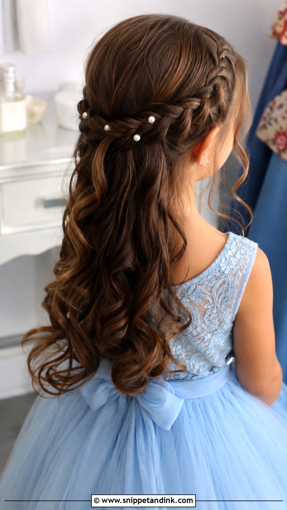 Waterfall Braid For Kids Wedding - Snippet and Ink - 20 Hairstyles for Kids for Weddings