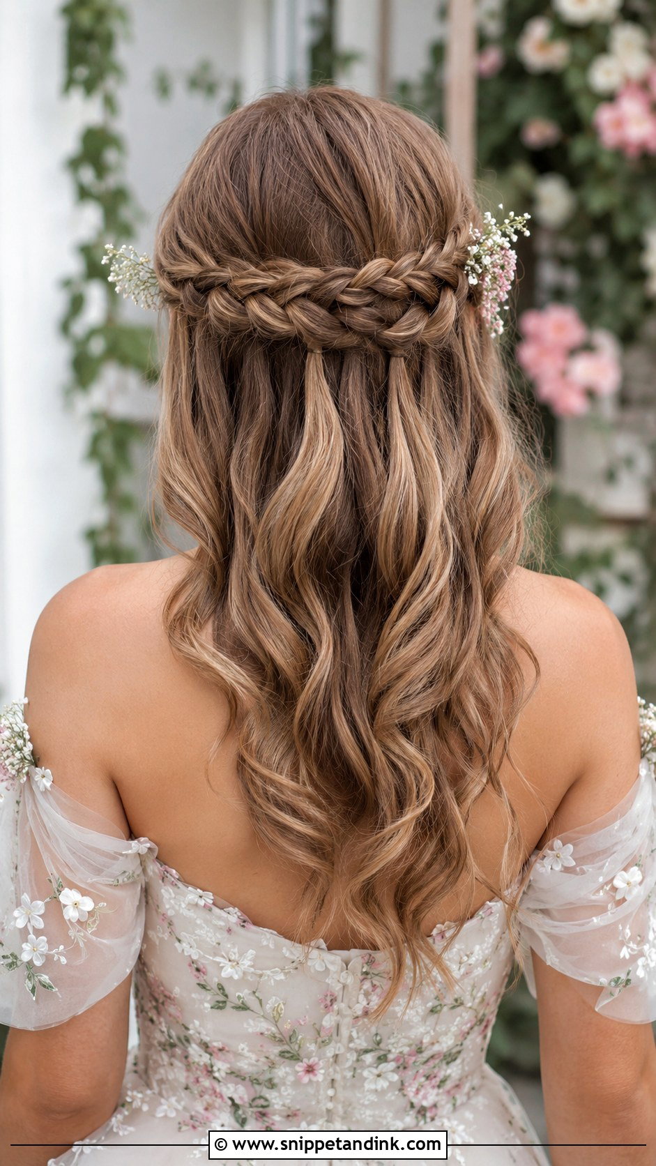 Waterfall Braid Hairstyle - Snippet and Ink - 20 Hair Inspo for Wedding Ideas