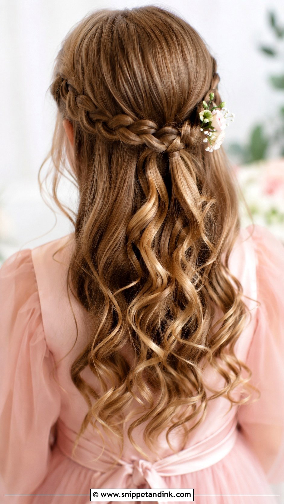 Waterfall Braid Jr Bridesmaid Hair - Snippet and Ink - 25 Jr Bridesmaid Hairstyles