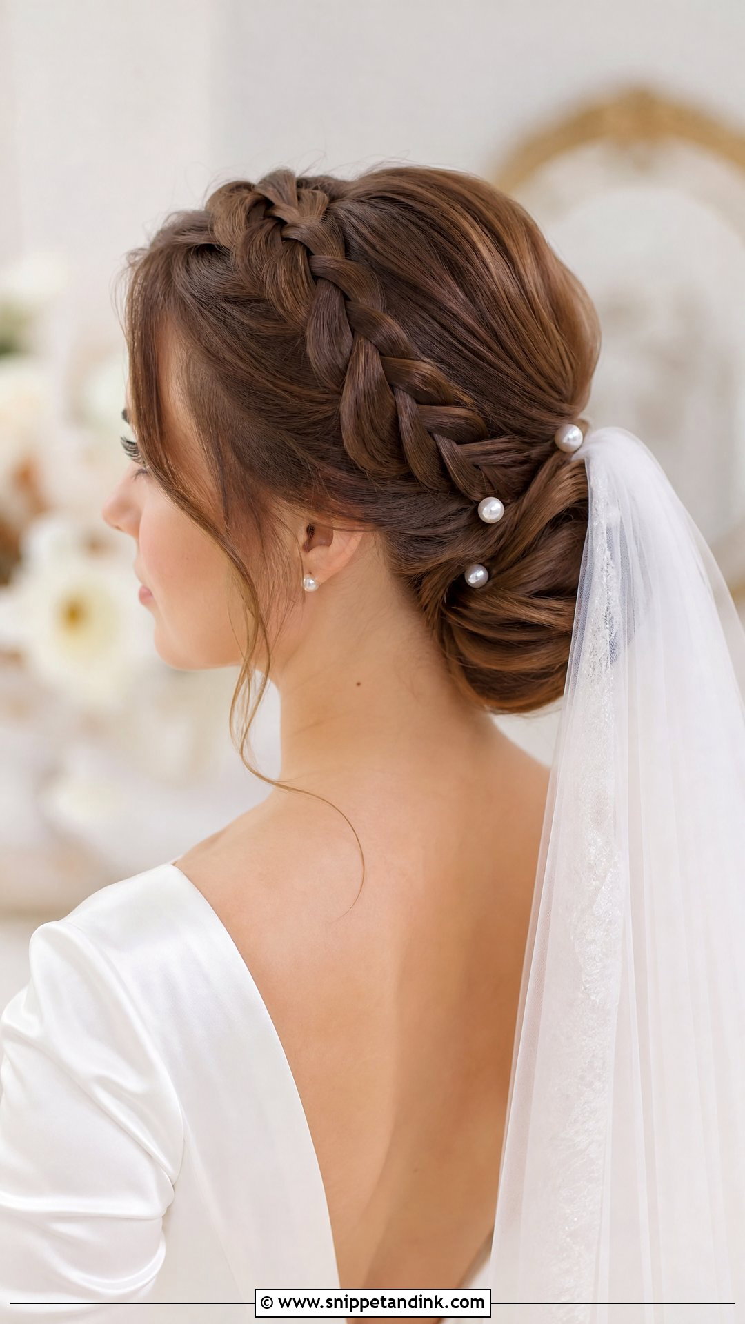 Waterfall Braid Updo for Brides - Snippet and Ink - 20 Waterfall Braid Wedding Hair Ideas