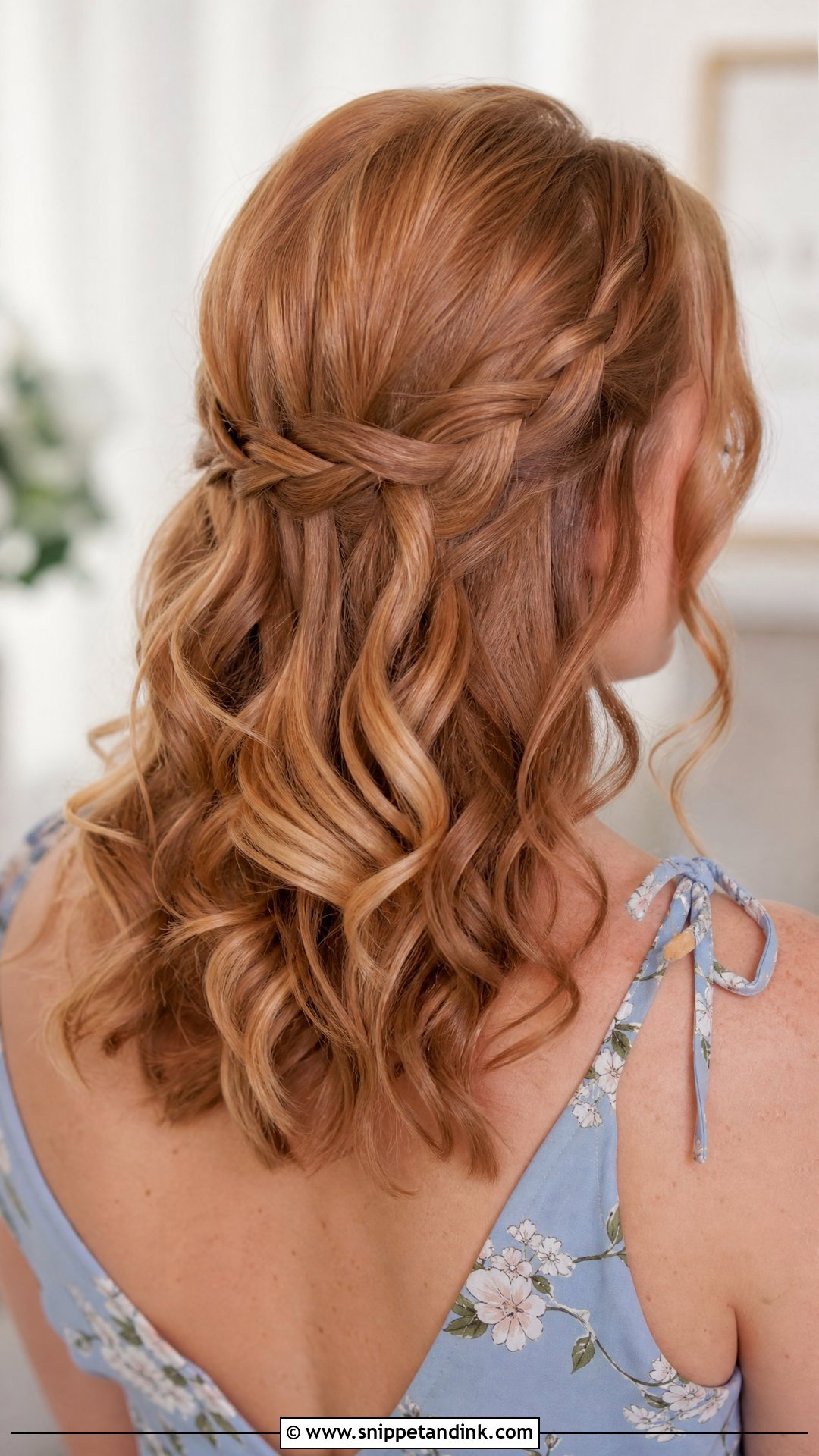 Waterfall Braid Wedding Guest Hair - Snippet and Ink - 15 Easy Medium Length Wedding Guest Hairstyles
