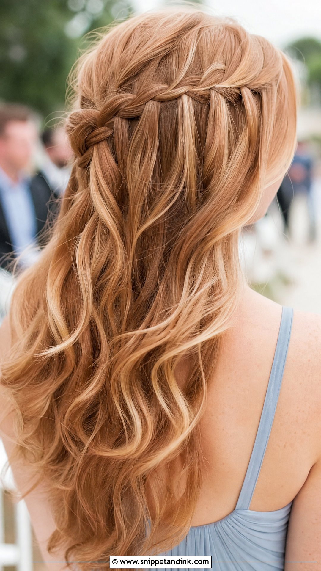 Waterfall Braid Wedding Guest Hair - Snippet and Ink - 15 Easy Hair Do for Wedding Guest Ideas