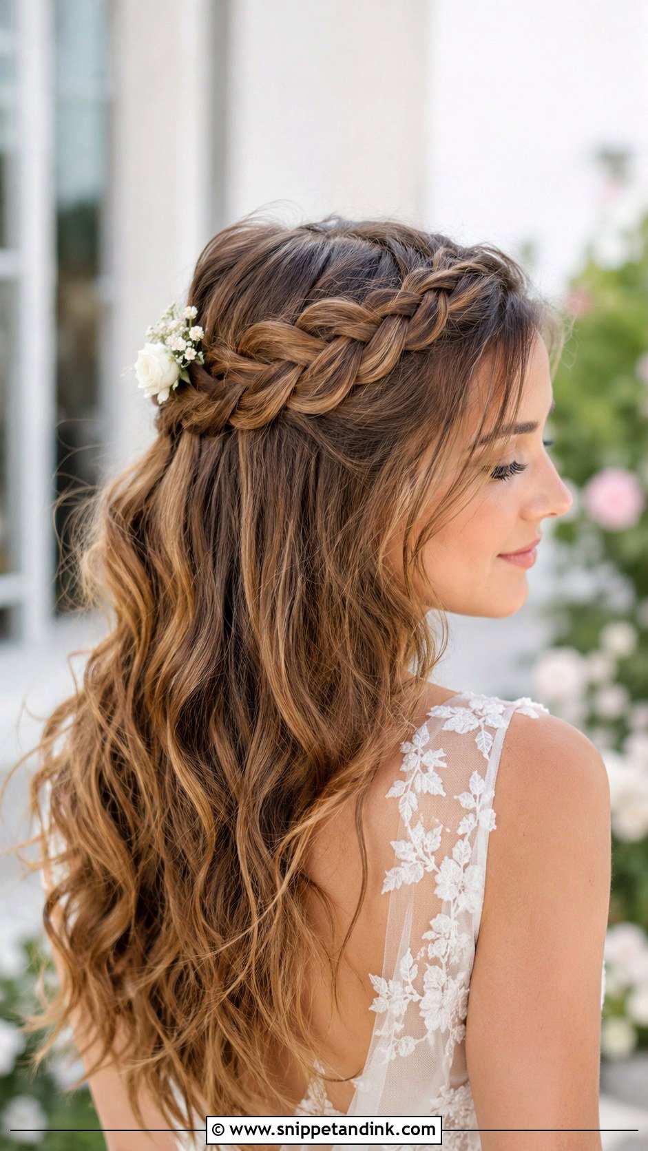 Waterfall Braid Wedding Hair - Snippet and Ink - 20 Wedding Hair Long Down Ideas