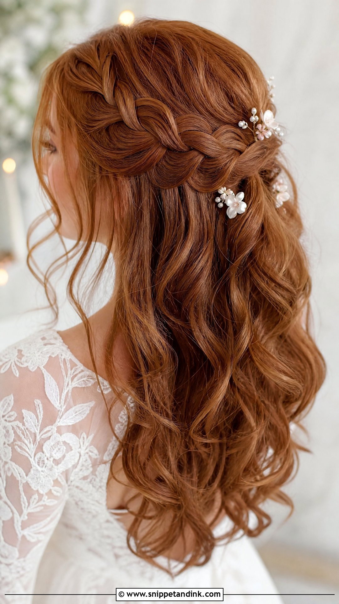 Waterfall Braid Wedding Hair For Thick Hair - Snippet and Ink - 20 Wedding Hairstyles for Thick Hair