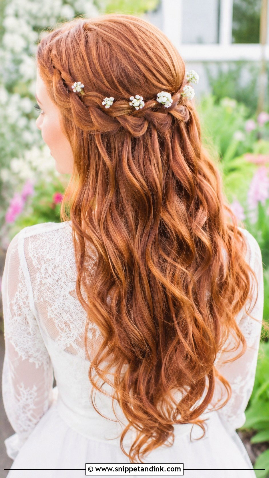 Waterfall Braid Wedding Hairstyle - Snippet and Ink - 20 Long Hair for Wedding Ideas