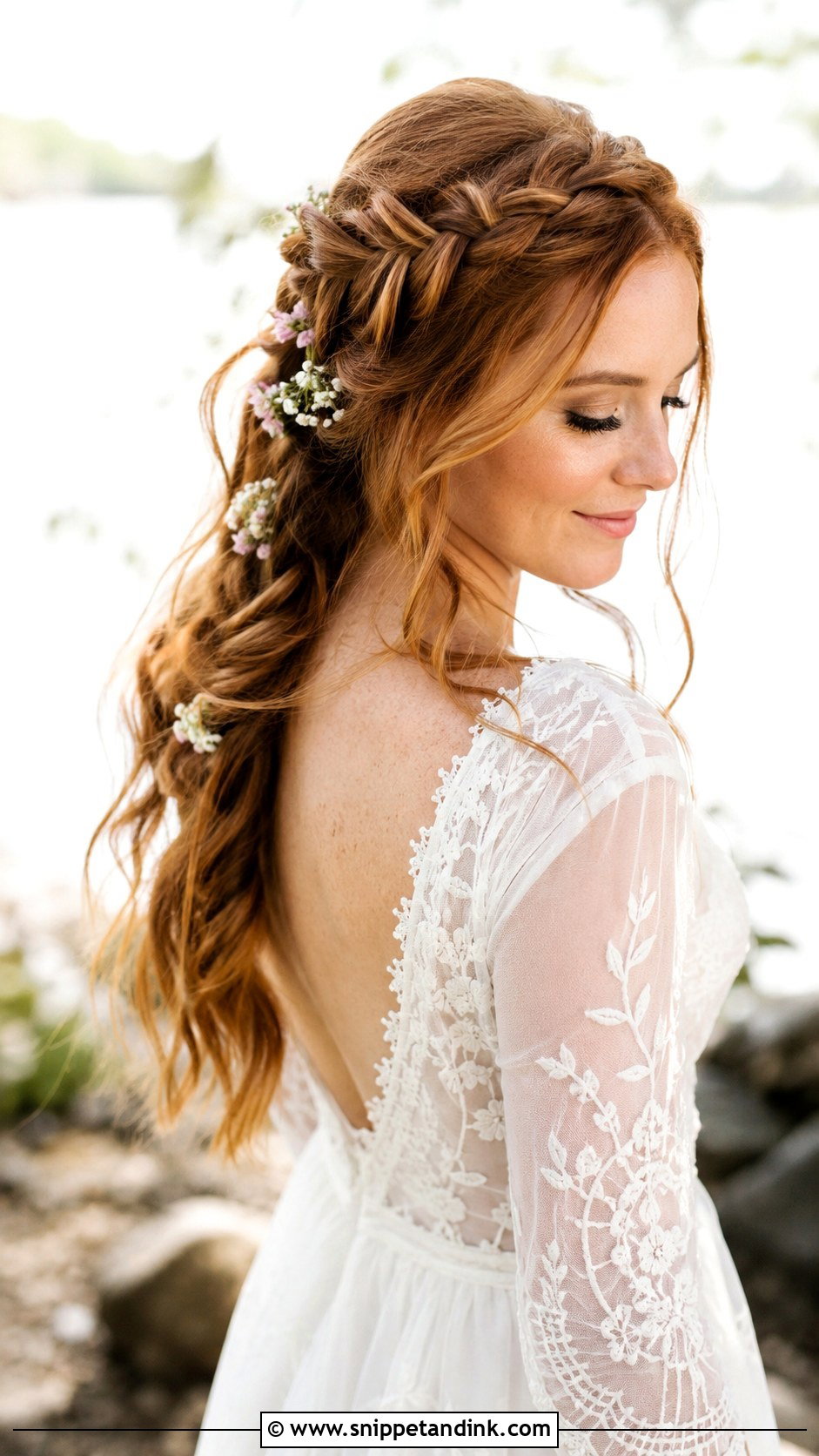Waterfall Braid Wedding Hairstyle - Snippet and Ink - 25 Elegant Wedding Hairstyles for Long Hair