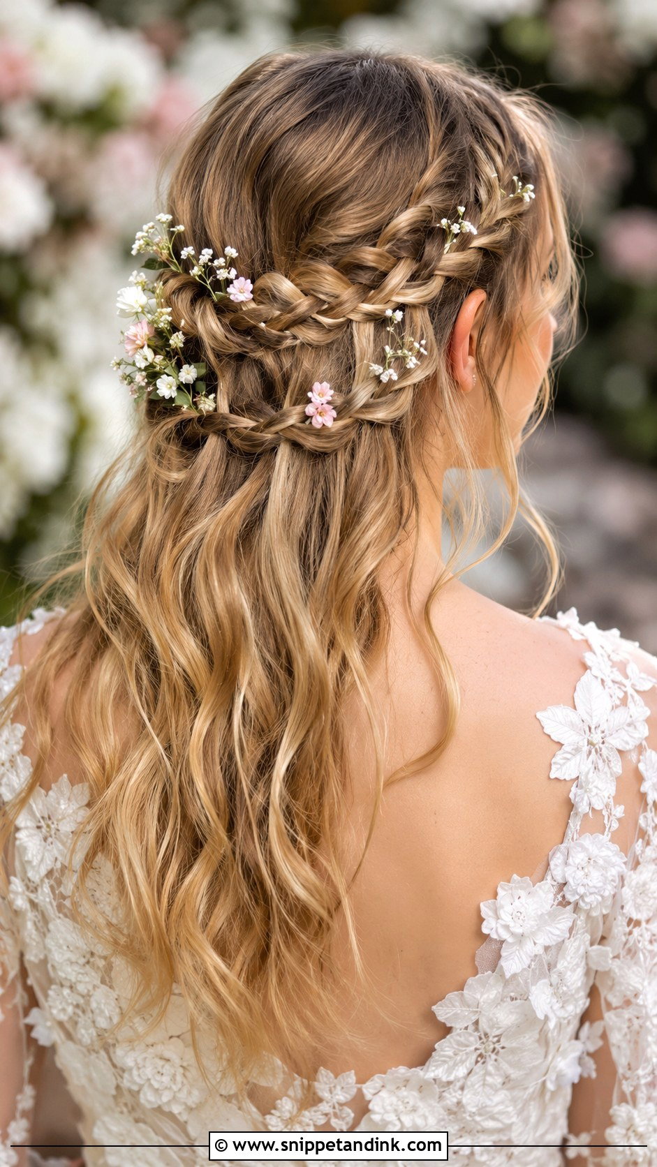 Waterfall Braid Wedding Hairstyle - Snippet and Ink - 25 Long Wedding Hairstyles