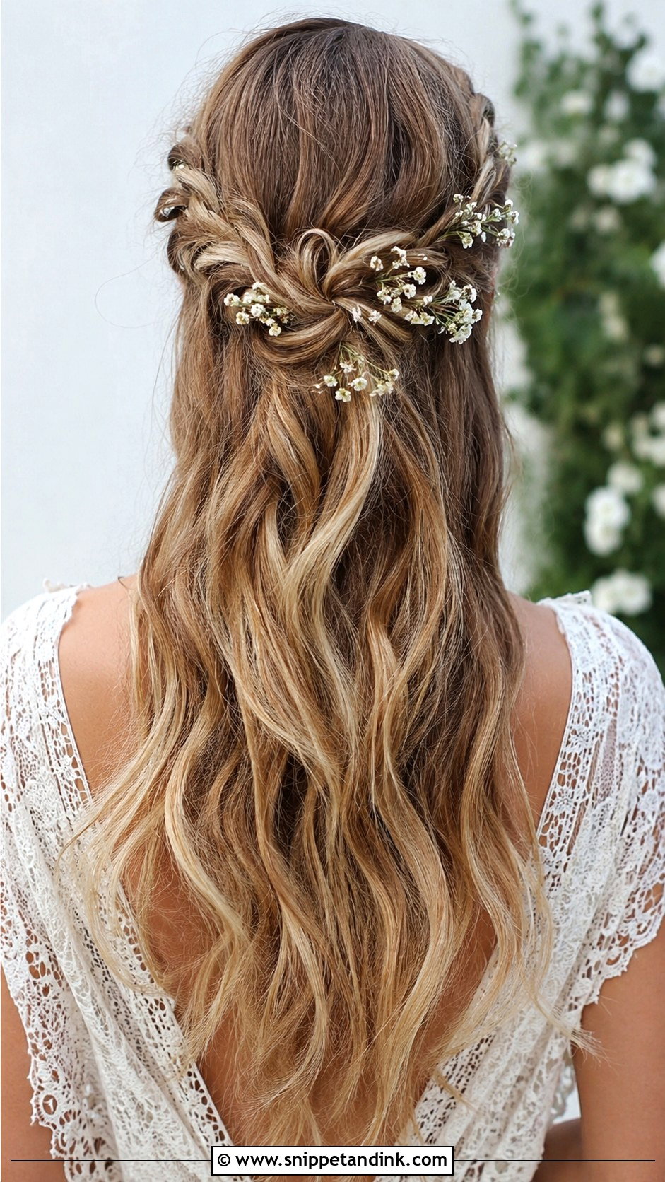 Waterfall Braid Wedding Hairstyle - Snippet and Ink - 25 Romantic Bridal Hair Ideas