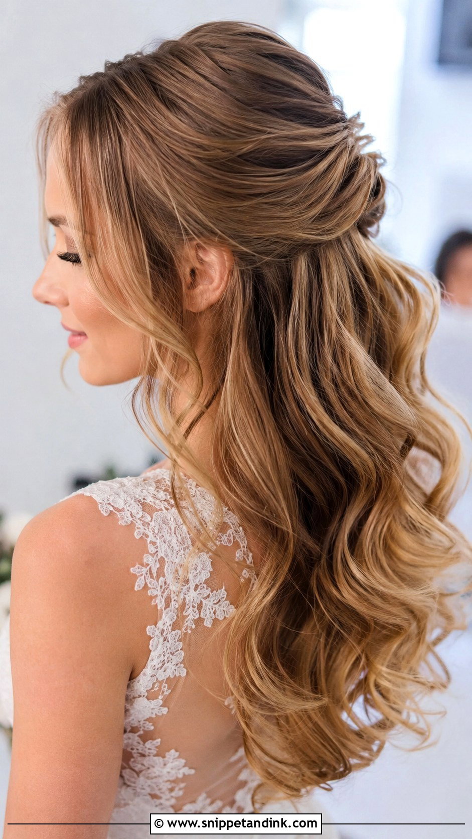 Waterfall Braid Wedding Hairstyle - Snippet and Ink - 30 Easy Wedding Hairstyles Do It Yourself