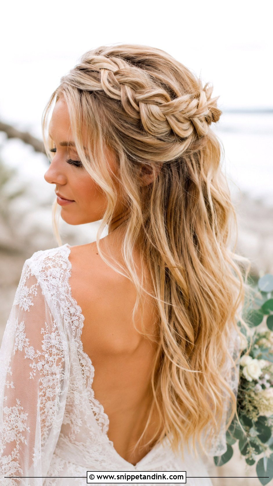 Waterfall Braid Wedding Hairstyle - Snippet and Ink - 30 Wedding Hairstyles for Bride