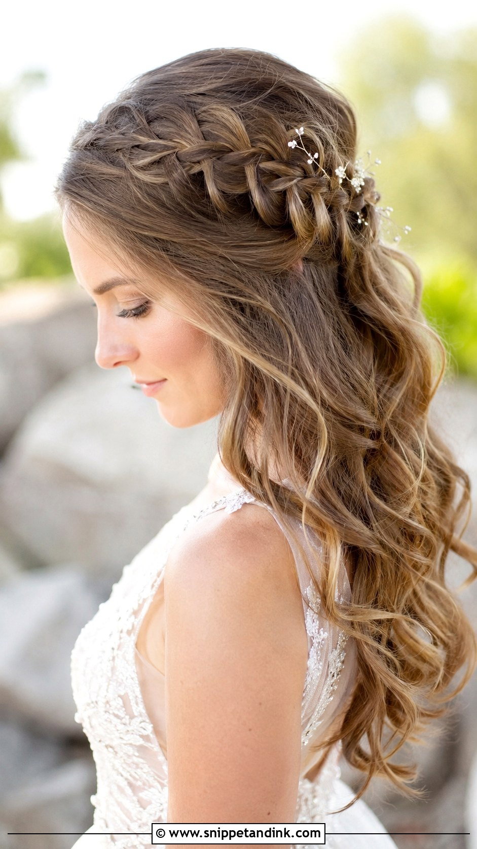 Waterfall Braid Wedding Hairstyle - Snippet and Ink - 20 Braids Hairstyles Wedding