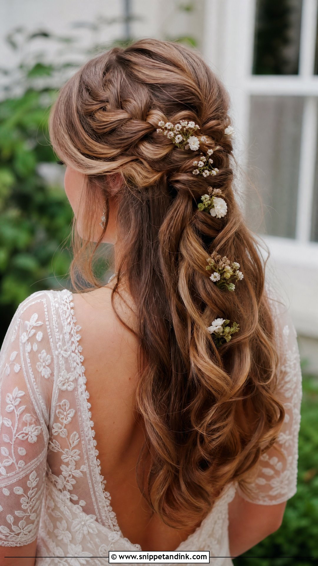 Waterfall Braid Wedding Hairstyle - Snippet and Ink - 20 Casual Wedding Hair Ideas