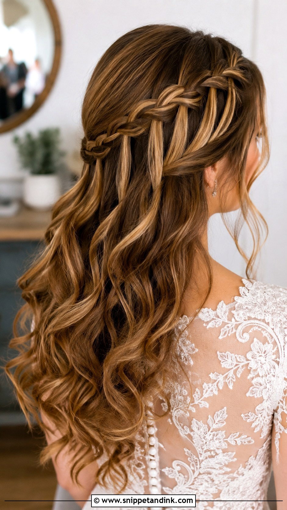 Waterfall Braid Wedding Hairstyle - Snippet and Ink - 20 Elegant Braided Hairstyles Weddings