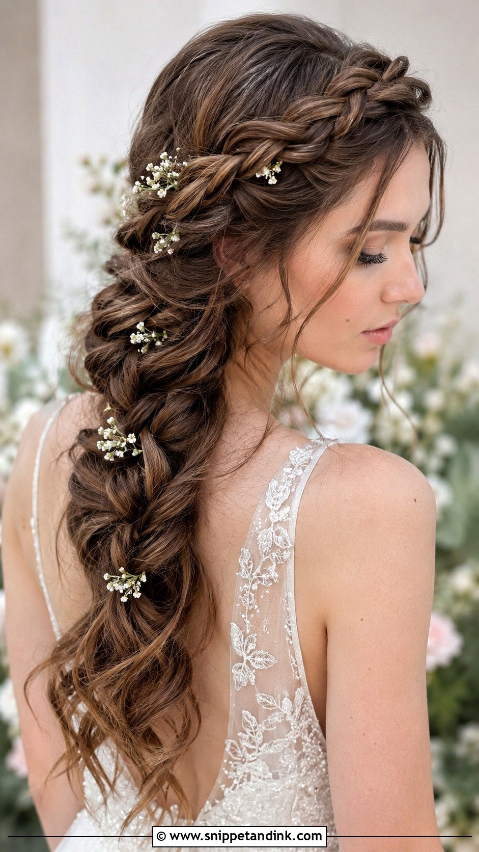 Waterfall Braid Wedding Hairstyle - Snippet and Ink - 20 Hair Styles for Long Hair Length Wedding