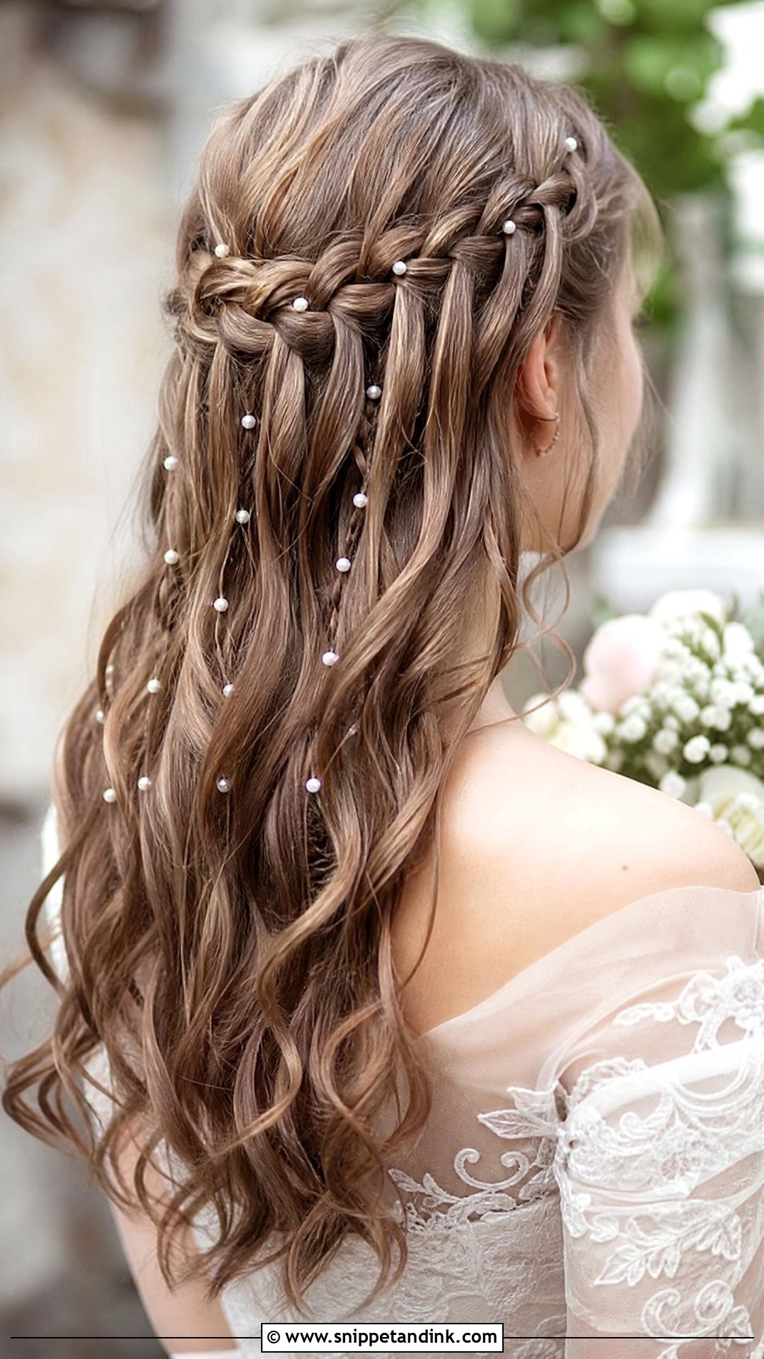 Waterfall Braid Wedding Hairstyle - Snippet and Ink - 20 Hairstyle for Wedding Party Ideas