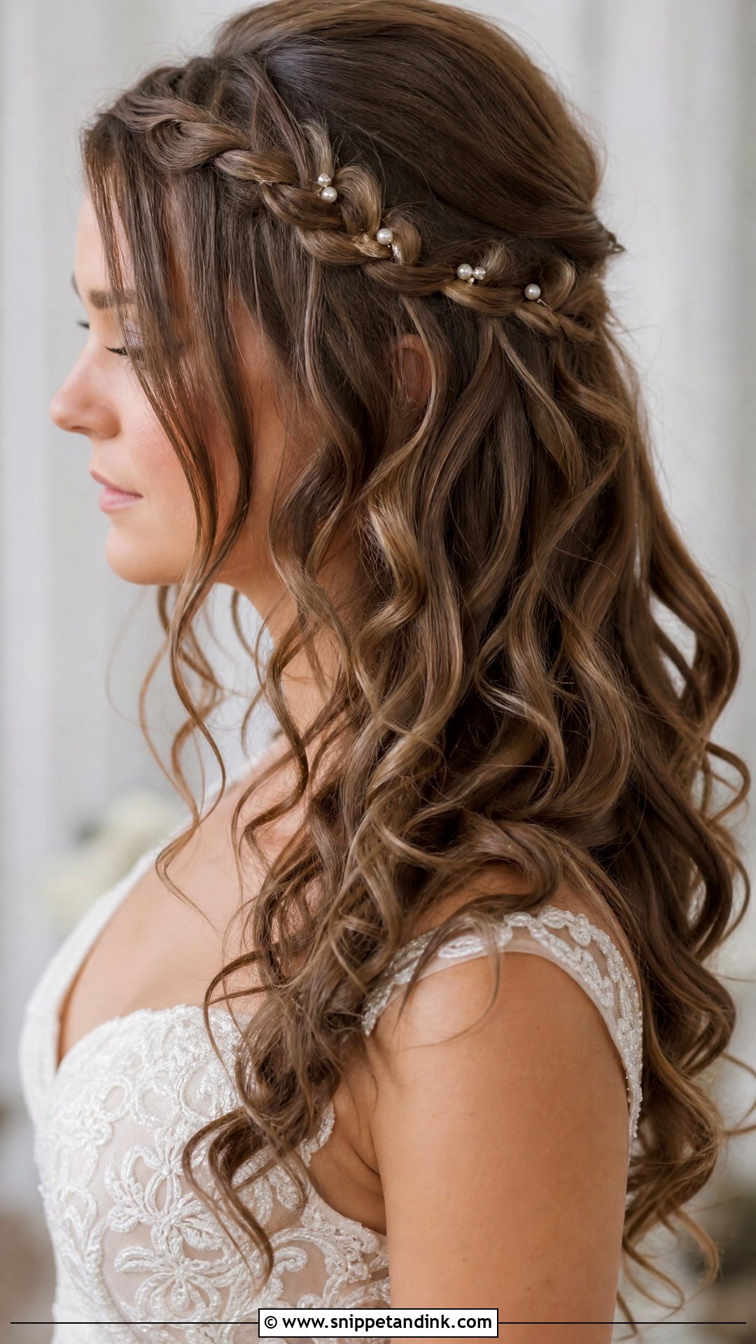 Waterfall Braid Wedding Hairstyle For Long Hair - Snippet and Ink - 15 Easy Do It Yourself Long Hair Wedding Hairstyles
