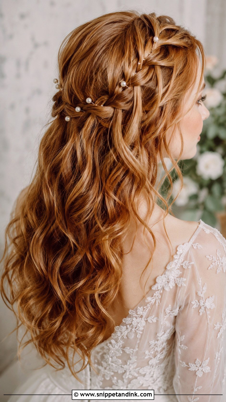 Waterfall Braid Wedding Hairstyle For Long Hair - Snippet and Ink - 15 Long Hairstyles for a Wedding
