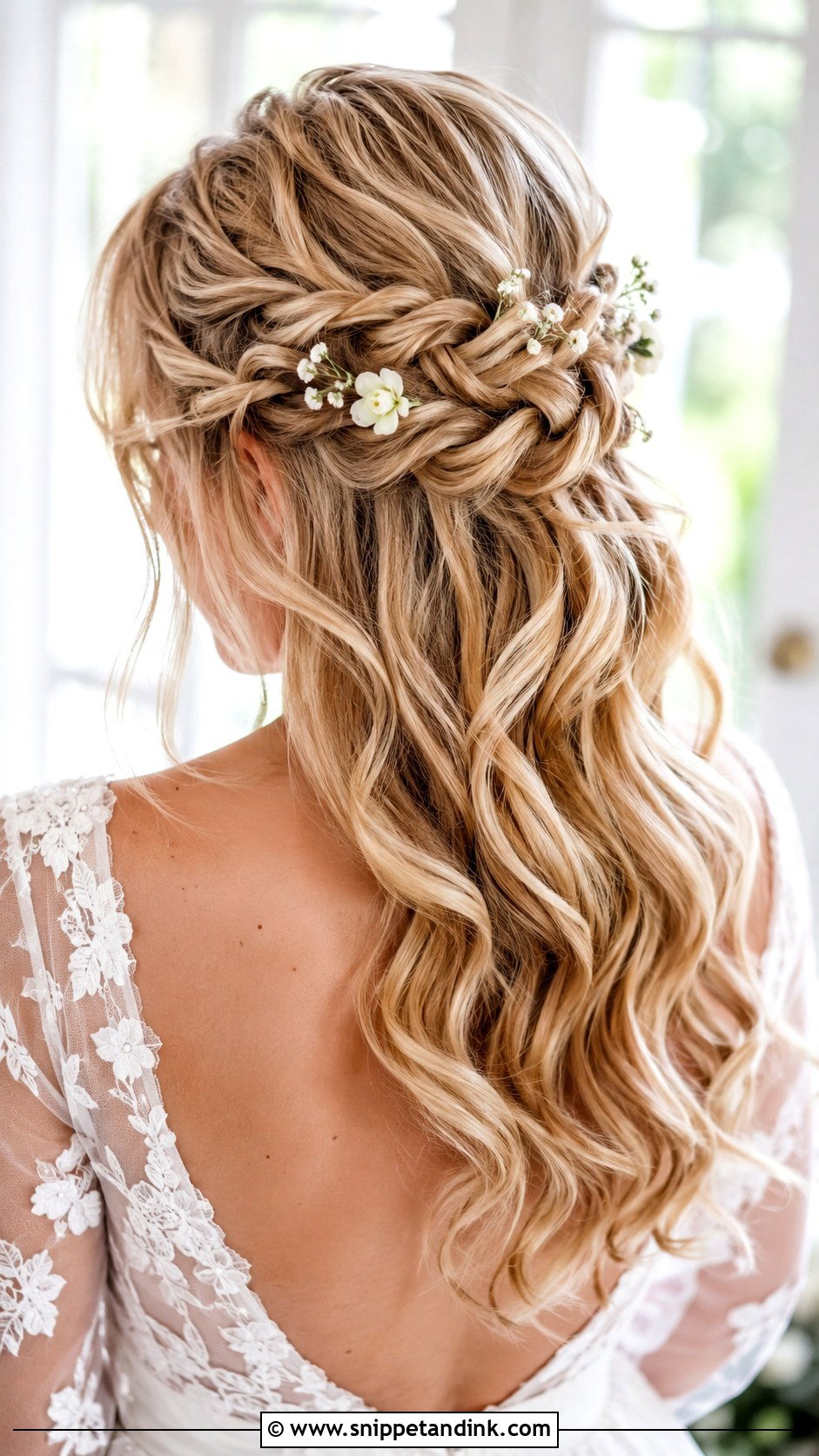 Waterfall Braid Wedding Hairstyle Step By Step - Snippet and Ink - 15 Wedding Hairstyles Step By Step