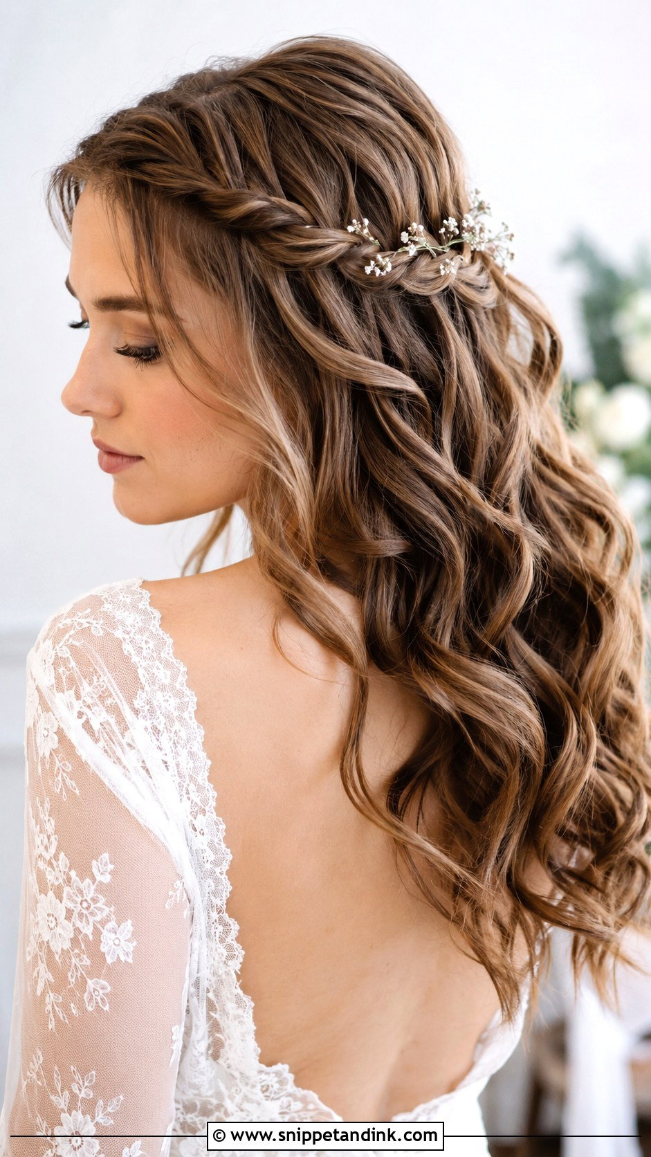 Waterfall Braid Wedding Look - Snippet and Ink - 20 Wedding Hair with Braids