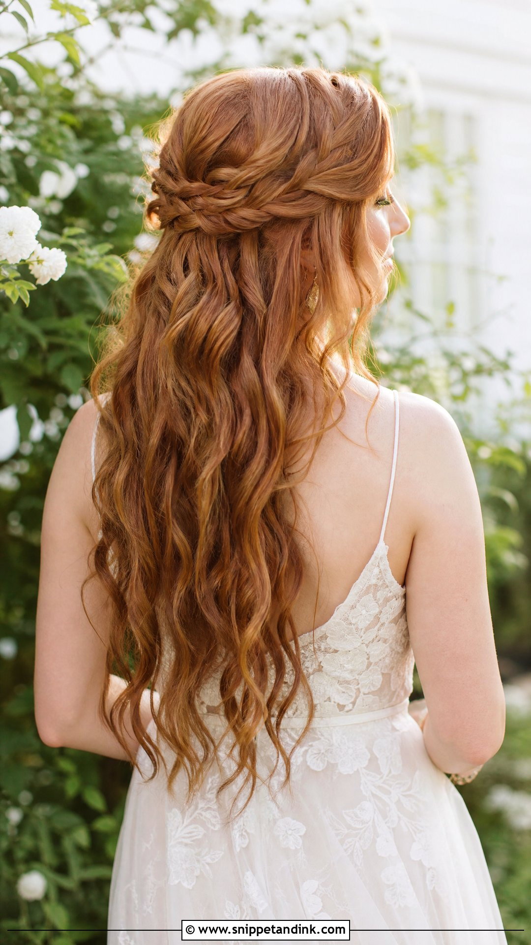 Waterfall Braid With Loose Waves - Snippet and Ink - 20 70s Wedding Hair Ideas