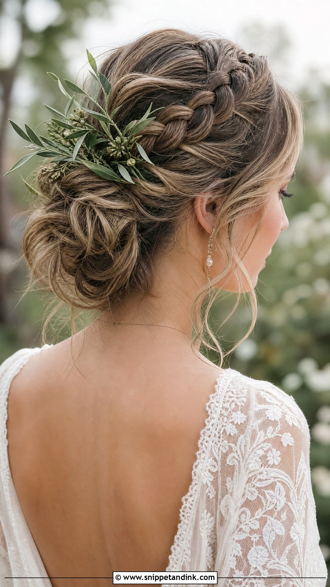 Waterfall Braid With Tousled Updo - Snippet and Ink - 20 Waterfall Braid Wedding Hair Ideas