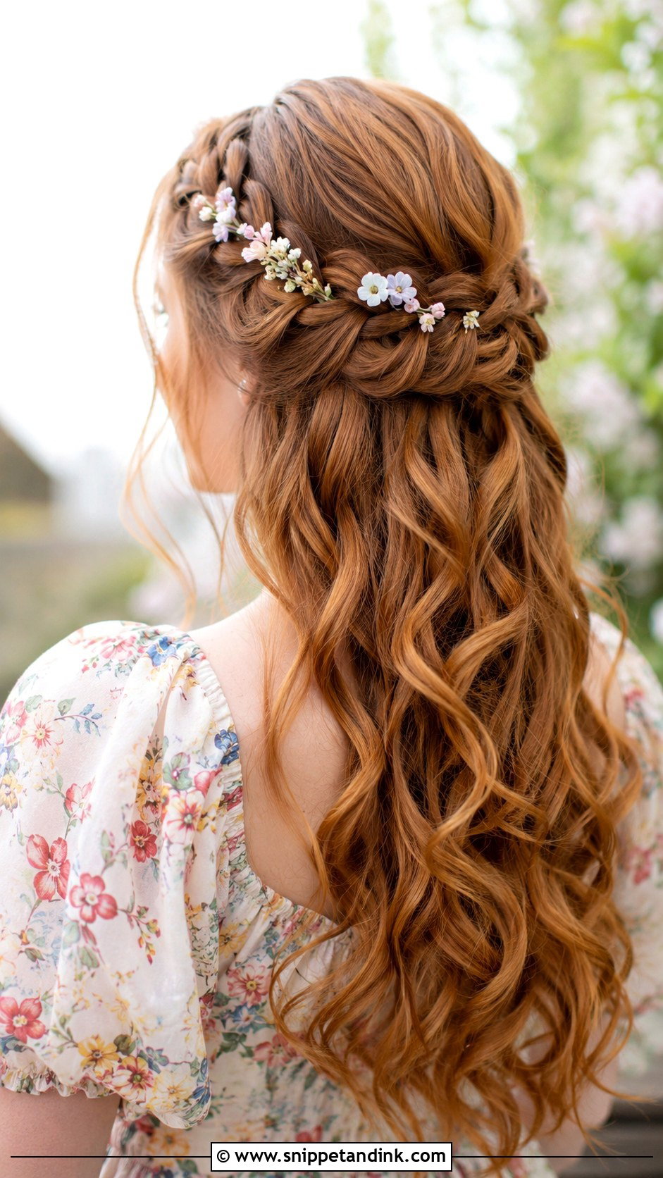 Waterfall Braid With Waves - Snippet and Ink - 20 Hairstyle for Sister Wedding Ideas