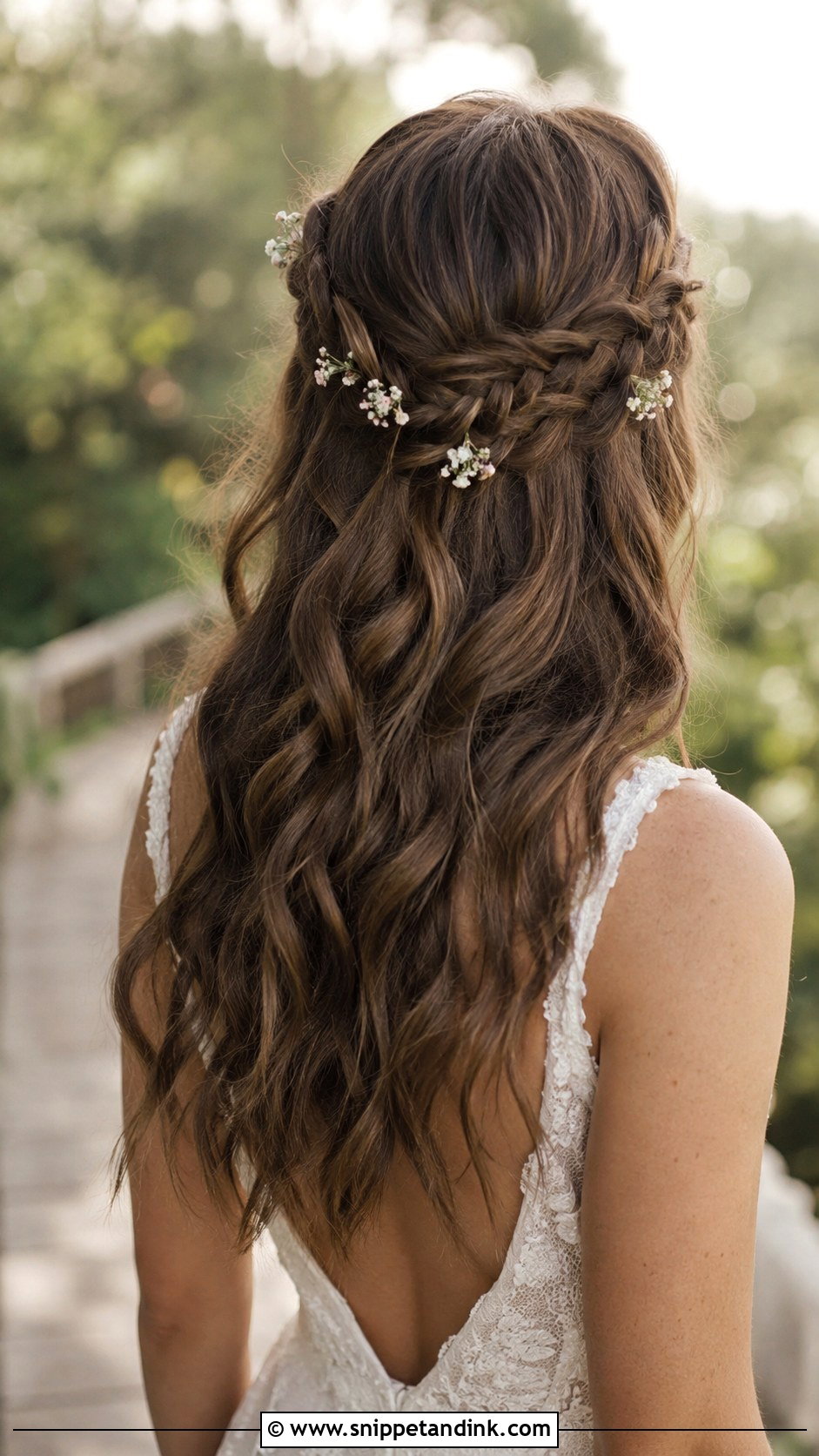 Waterfall Braid With Wedding Waves - Snippet and Ink - 25 Wedding Hair Waves