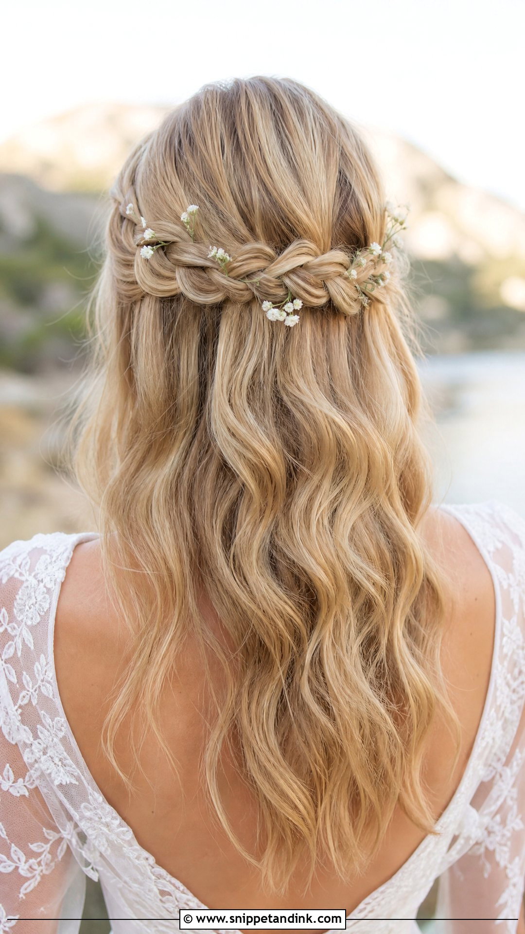 Waterfall Braid for Long Hair - Snippet and Ink - 20 Long Hair Wedding Hair Styles