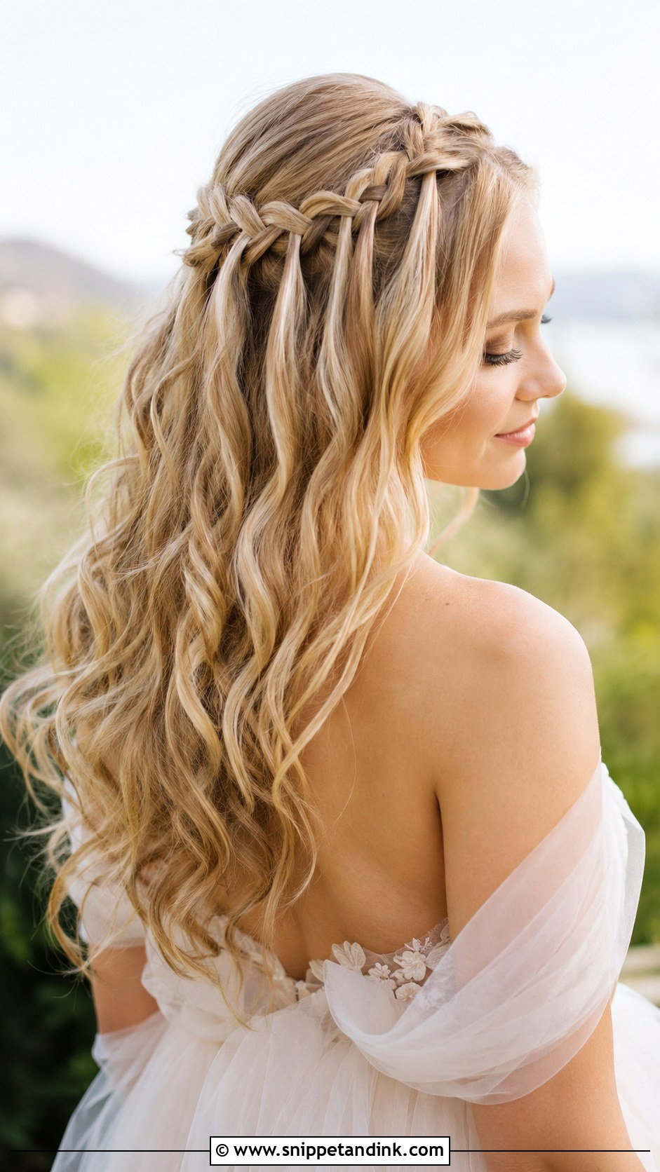 Waterfall Braid for Wedding - Snippet and Ink - 25 Braid Hairstyles for Wedding