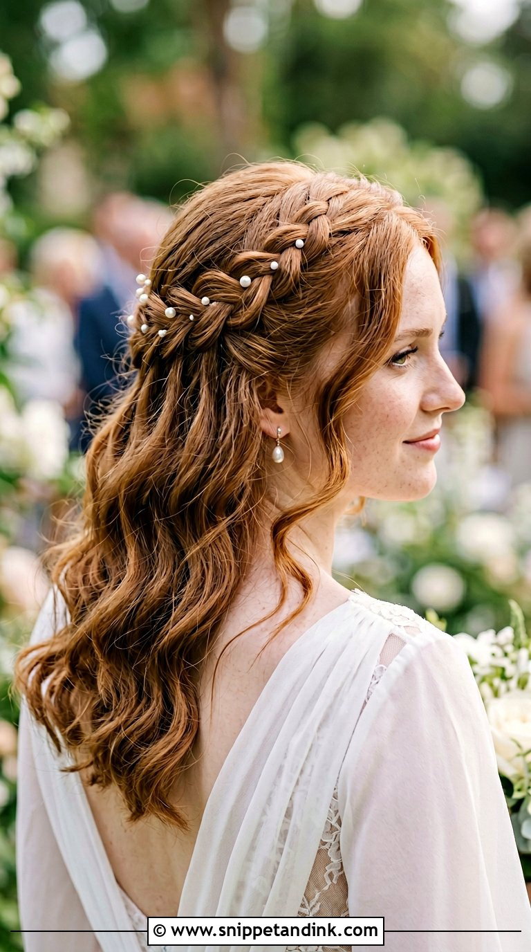 Waterfall Braid for Wedding - Snippet and Ink - 20 Braid Hairstyle for Bride Ideas