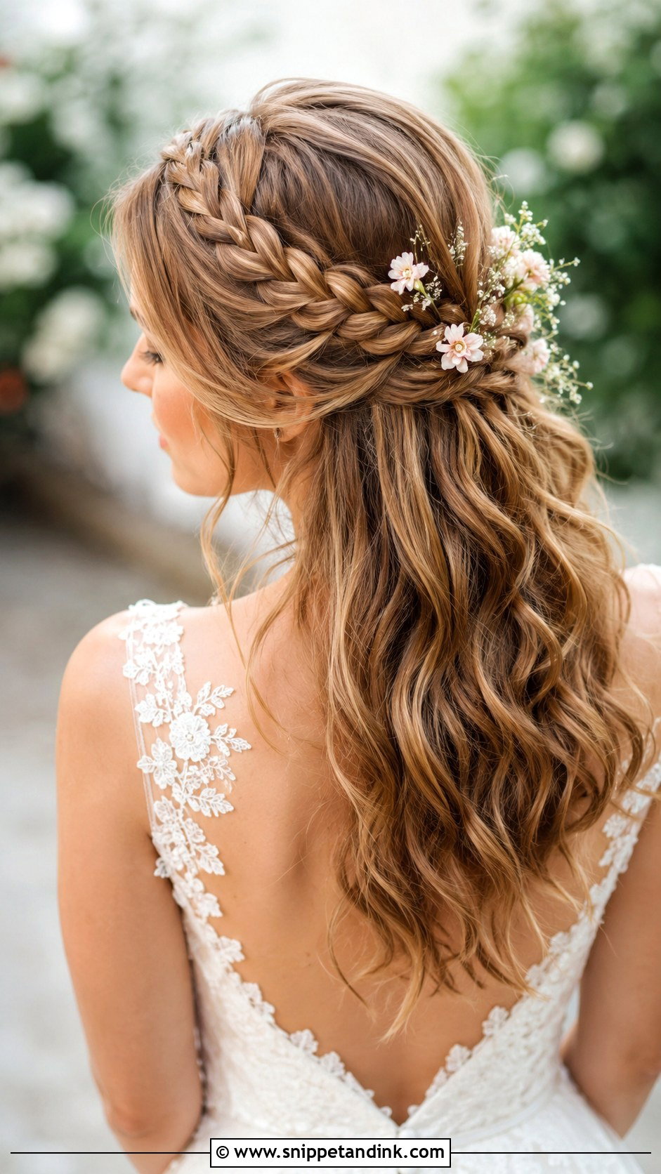 Waterfall Braid with Waves - Snippet and Ink - 30 Hair Styles for Long Hair for Weddings