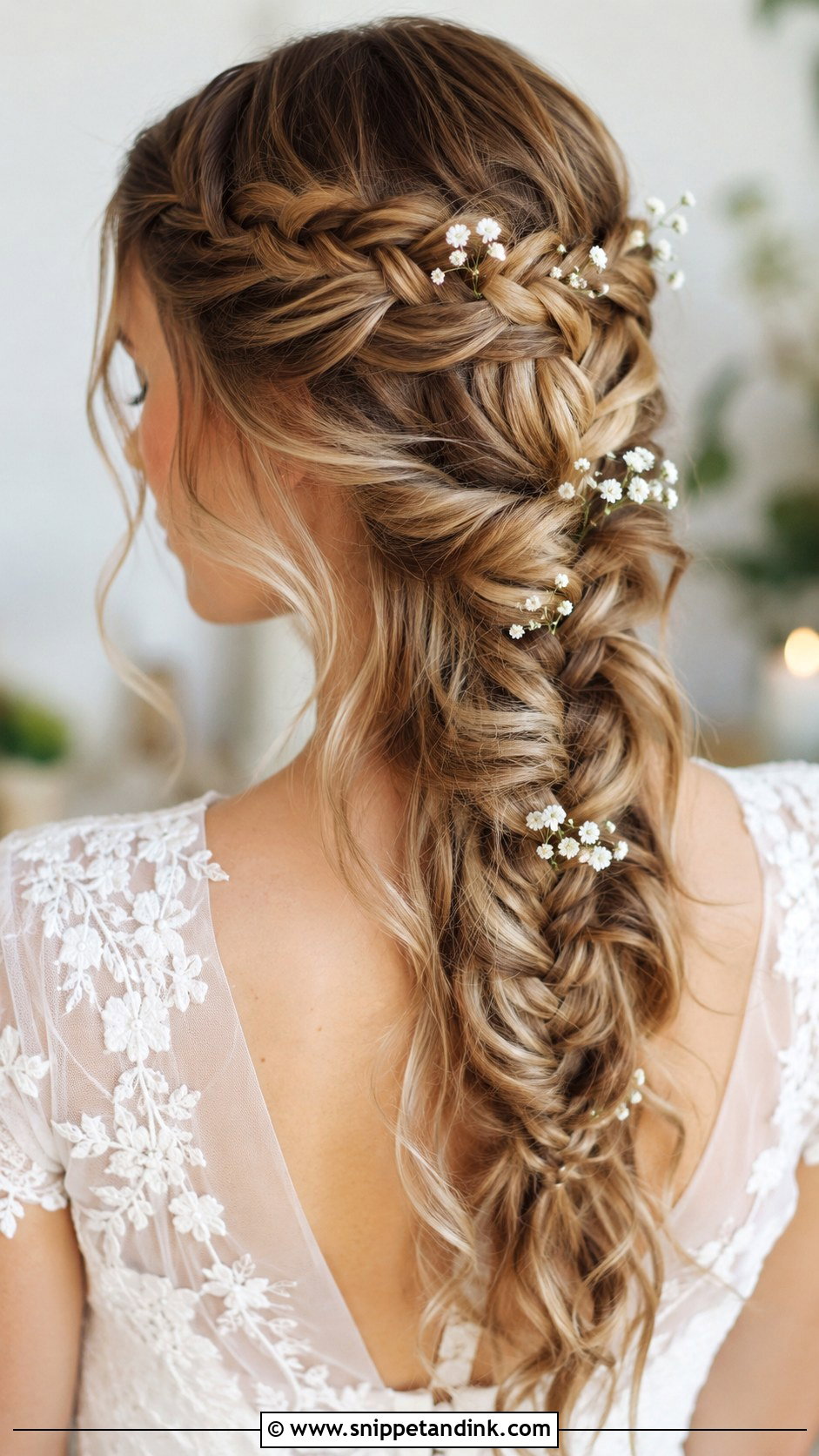 Waterfall Fishtail Braid - Snippet and Ink - 20 Fishtail Wedding Hair Ideas