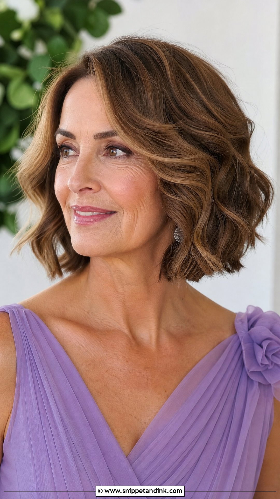Wavy Bob Mother Of The Bride Hairstyle - Snippet and Ink - 20 Mother of Bride Hairstyle Ideas