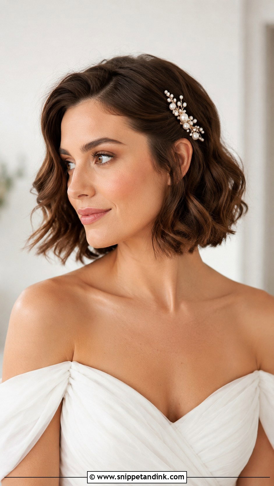 Wavy Bob Wedding Hair - Snippet and Ink - 20 Bob Hair Wedding Styles