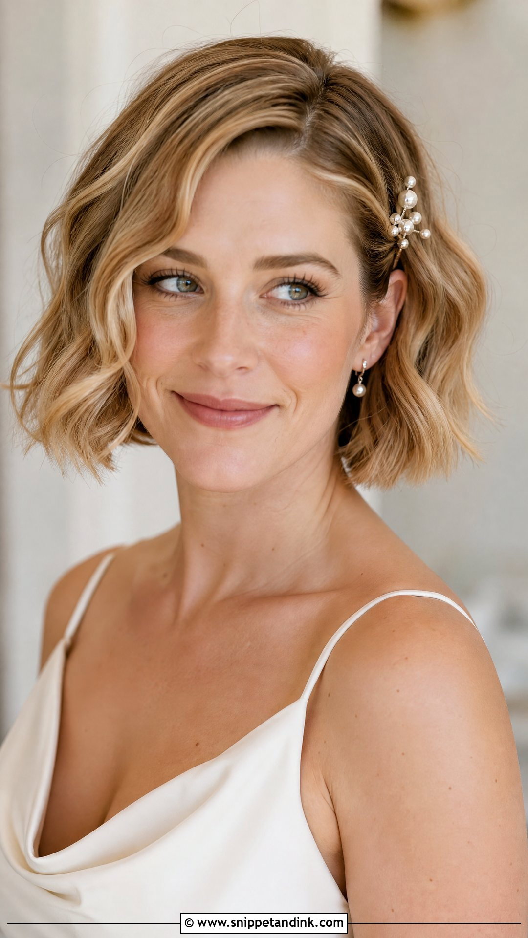 Wavy Bob Wedding Hair - Snippet and Ink - 15 Bob Hair for Wedding Ideas