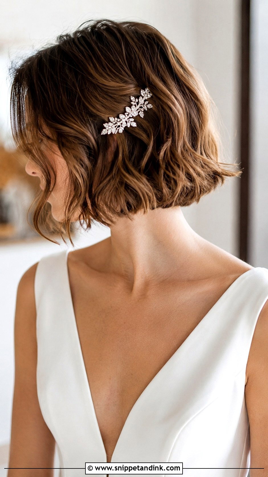 Wavy Bob Wedding Hairstyle - Snippet and Ink - 20 Wedding Hairstyles Waves